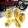 Self Tapping Threaded Inserts, 50PCS M3-M12 Carbon Steel Thread Slotted