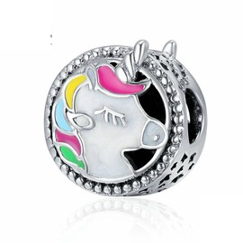 925 Sterling Silver Unicorn Charm Beads for Girl Charms Bracelet & NecklaceUnicorn