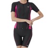 Fila 3132035 Women's Tankini Set, Short Sleeve, Full Zip Tankini