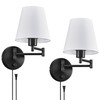 VONLUCE Wall Sconce Set of 2, Plug in & Hardwired