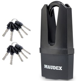 Maudex® MDL60 High Security Padlock for Outdoor Use - [10 Keys] - [Anti Drill, Anti Pick Cylinder] - Ideal Lock for Storage Unit, Shed, Gate, Container