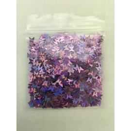 BabyEmma Butterfly Shape (Light PURPLE) 4mm Glitter (1TBsp) 4Nail Art Face Craft-USseller