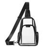 Mroede Clear Bag for Stadium Approved Events 4-Pockets Clear Sling