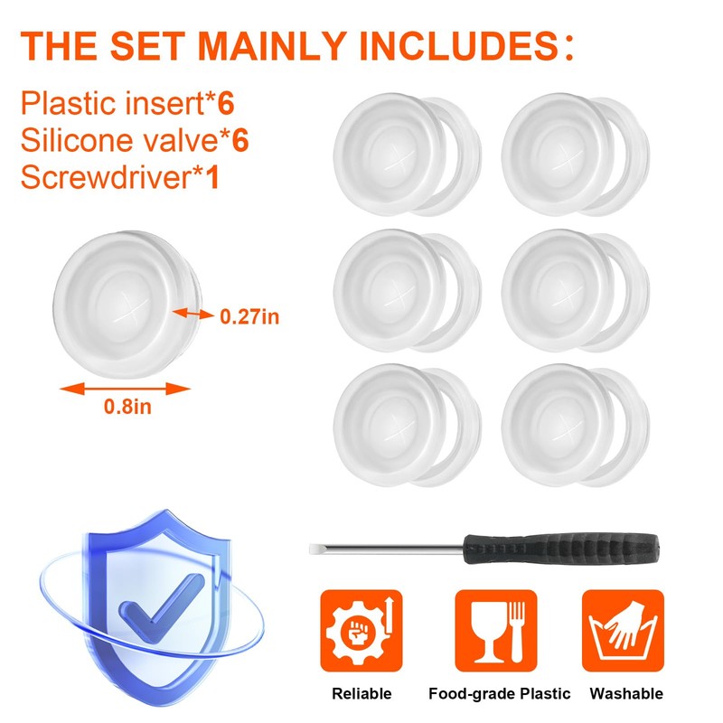 Dispensing Valves Compatible with Gatorade Water Bottle - Silicone Valve