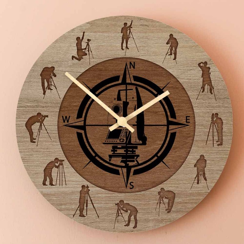 Geek Alerts Surveyor Profession Construction Work Wall Clock Engineer Home