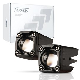 fcl. Motorcycle Fog Lamp, LED 2 Color Switching, White, Yellow, Constant On, Auxiliary Light, Car Exterior Light, Small, Front Light, Work Light, High Brightness, Waterproof, Universal Use, Switch