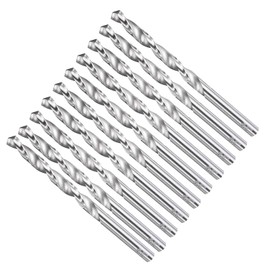 METALLIXITY Drill Bit (6.2mm) 10Pcs, 4241 High-Speed Steel Straight Shank 118° Uncoated Bright Finish Drill Bit for Wood Plastic Iron Copper Aluminum Low Soft Metal