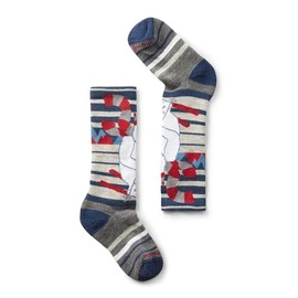 Smartwool Kids' Wintersport Yeti Pattern Full Cushion Merino Wool Over The Calf Socks, Alpine Blue, Small