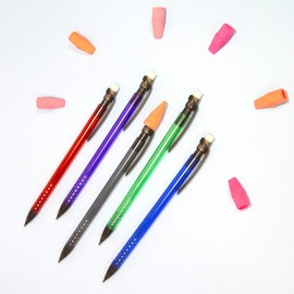 BAZIC Mechanical Pencil Electra 0.7mm HB, Smooth Writing Pencils Lead, Latex Free Eraser, for Drafting Drawing Sketching (5/Pack), 2-Packs