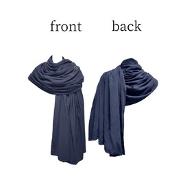 Heyigrow Shawl Scarf Vikings Cosplay Mens Medieval Neck Hooded Cape Women Retro Costume Cotton Renaissance Cloak for Party, Navy, Navy