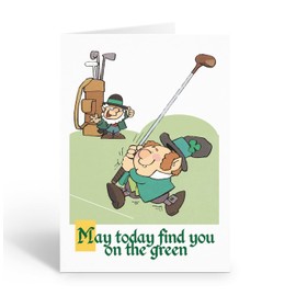 Stonehouse Collection Golf St. Patrick's Day Cards - 12 Golfing St Patricks Day Cards & Envelopes - USA Made (Golf)