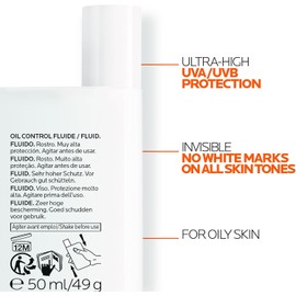 Anthelios UV MUNE 400 Oil Control Fluid SPF 50+ – High Protection, Mattifying Formula for Oily & Acne-Prone Skin
