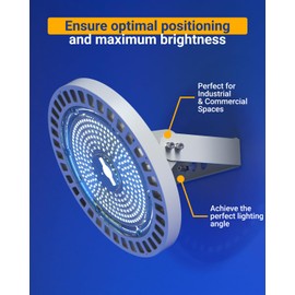 Sunco 10 Pack White U-Bracket for LED UFO High Bay Light Fixtures Commercial Lighting, Adjustable Iron Accessory, Can Use Outdoors, 5 Year Warranty