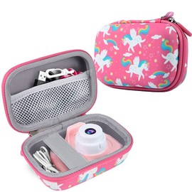 Leayjeen Kids Digital Camera Case, Compatible with Cocopa/Hangrui/Gofunly/TIATUA/Mgaolo/HiMont/DRLEBE/YunLone, for 3-12 Year Old Kids Toy Gifts (Case Only) Pink Unicorn