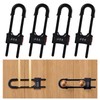 4 Pack U-Shaped Sliding Cabinet Locks Multifunctional Child Safety Lock
