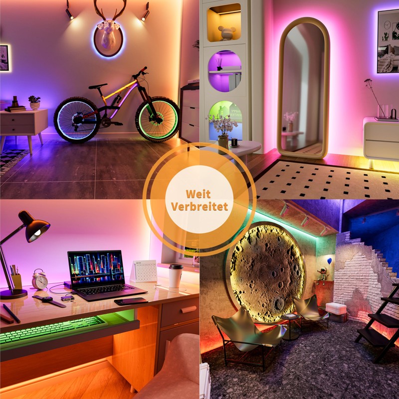 PAUTIX RGB LED Strip Light USB 5 V 2 m,