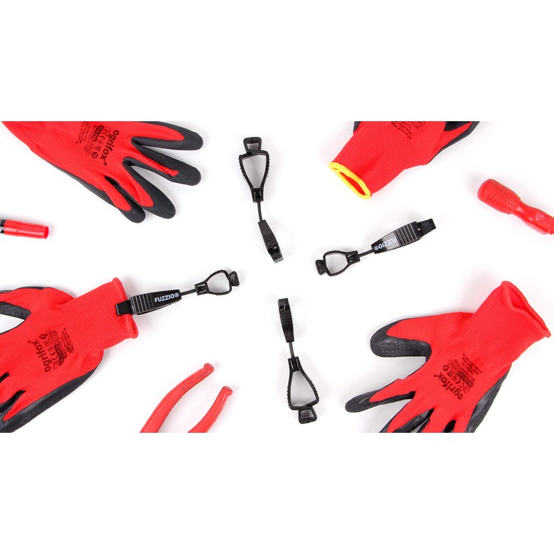 FUZZIO 12 Pairs Men's Work Gloves, Size 8, Mechanic Gloves,