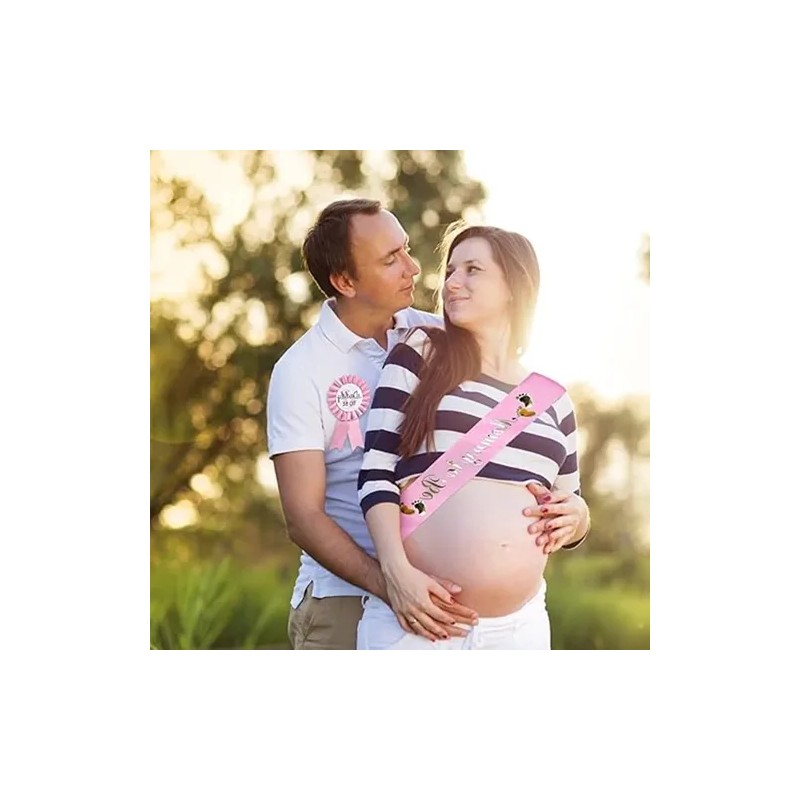 Baby Shower De Banda Mom Dad To Be 2 Piezas