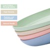 Lchkrep Unbreakable Wheat Straw Plates 9 Inch, Reusable Lightweight Deep