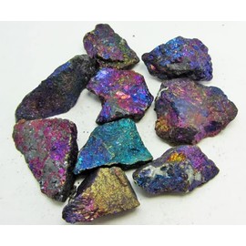 Pachamama Essentials Peacock Ore Crystal - Chalcopyrite Natural Rough Specimen - Healing Stone - Crystal Healing (Medium)