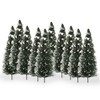 Evemodel Model Cedar Trees with Snow (4.96Inch(126mm)-10PCS) Snow Covered Pine