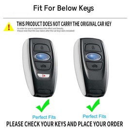 OVIOBOER for Subaru Key Fob Cover with Keychain Black Soft TPU Protection Case for BRZ Legacy Outback Ascent Crosstrek Forester WRX Smart Remote Key (For Subaru A)