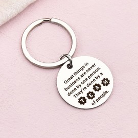 Siopue Employee Appreciation Gifts for Team Members Thank You Keychain for Coworkers Colleagues Gifts for Women Men Motivational Keychains for Staff Coworker