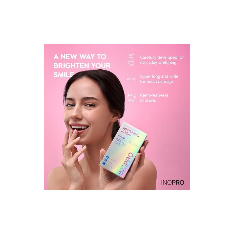 InoPro Tiras Blanqueadoras De Dientes Sensibles Sin Peroxido - 14