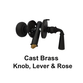 QCAA Solid Brass Storm Door Latch, Brushed Antique Brass, Made in Taiwan, 2 Pack