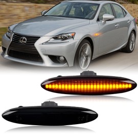 OZ-LAMPE LED Indicator Side Indicator for Lexus IS250 IS350 SC430 E350 Toyota Soarer UZZ40 Highlander Kluger GSU 4, Indicator Black with Canbus Error Free, Pack of 2