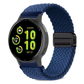 VanHooc 20mm Nylon Band for Garmin Forerunner 70/170 Atlantic Blue
