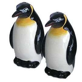 Puckator SP38 Penguin Salt and Pepper Set, 7.5 x 3.5 x 9 cm, Ceramic, Multi, Height 8.5cm Width 4.5cm Depth 6cm
