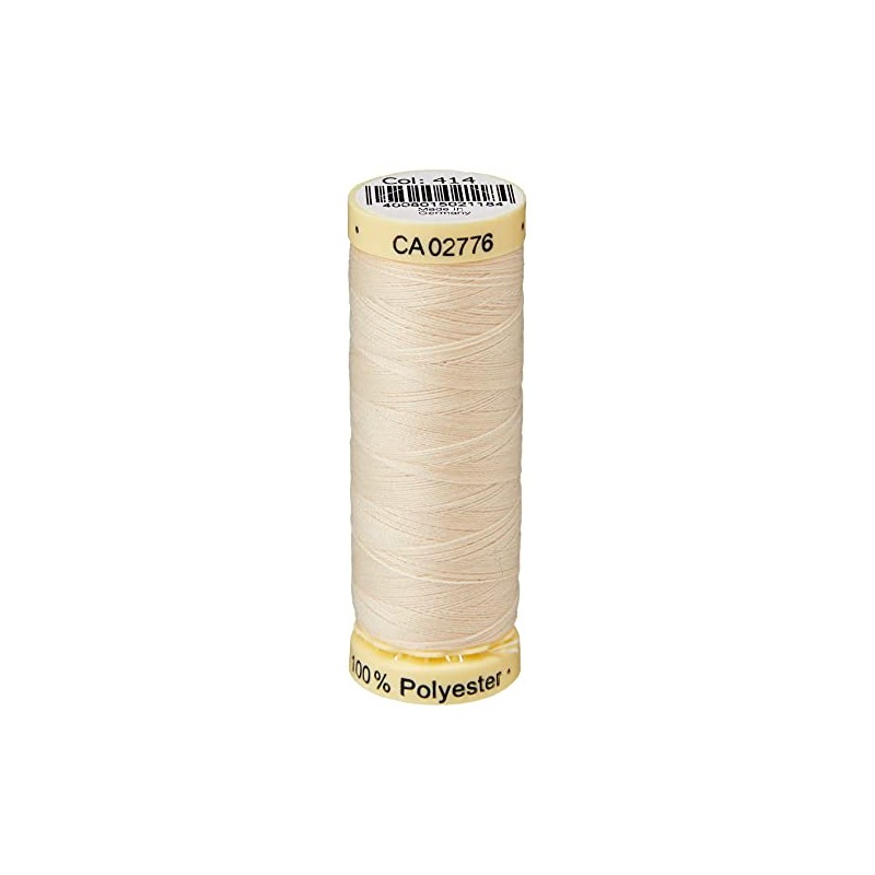 Gutermann Sew All Polyester Thread, 100Mtr, Cream (0414)
