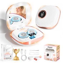 2026 Upgraded Ultrasonic Contact Lens Cleaner 52KHz【5.0 Ultra Powerful Motor】【Ultrasonic 360° Deep Clean】【Smart Control Chip】Rechargeable Portable Lens Washer I for Soft Hard Lenses Home Travel(White)
