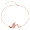 LOVGIFSET Flamingo Anklet Flamingo Ankle Bracelets for Women Sterling Silver