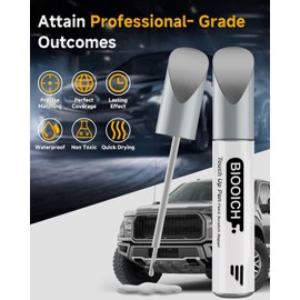 BIOOICH Touch Up Paint Pen Exact Color Match Car Chip and Scratch Repair (for Ford, Magnetic Metallic(J7))