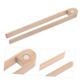 KICHOUSE 1pc Bamboo Bread Tongs Magnetic Clip Kitchen Supplies Bamboo Food Clip Easy Storage Party