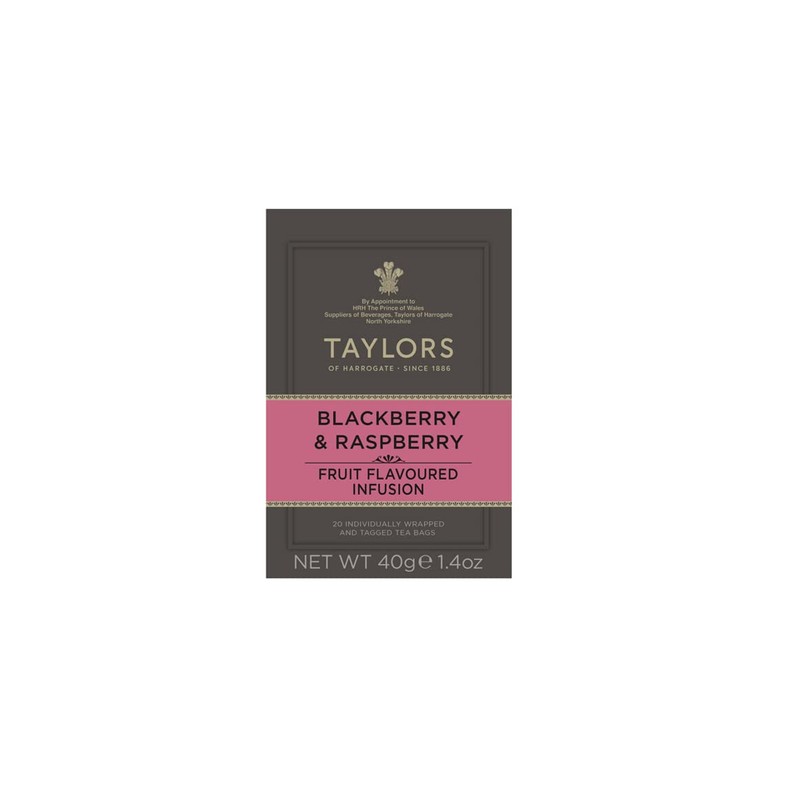 Taylors of Harrogate Blackberry & Raspberry Herbal Tea, 20 Teabags