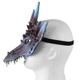 NOVELTY GIANT WWW.NOVELTYGIANT.COM Dragon Mask Foam Rubber Cosplay Costume Accessory (Purple/Blue)