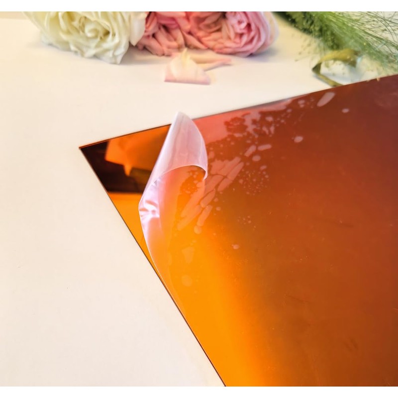 Set of 2 Orange Acrylic Sheet,Orange Mirror Acrylic Plexiglass Plastic