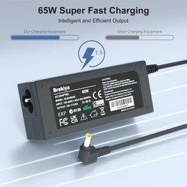 Brekiya 65W 19V Laptop Ladegerät Netzteil ladekabel für ASUS Medion Akoya Ladegerät für Asus R556 R556U R510L R751L X502 X502C X555 für Asus Zenbook Vivobook Satellite Medion Akoya