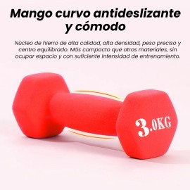 2 Pzs Mancuerna 3kg Pesa Ejercicio Fitness Yoga Gym
