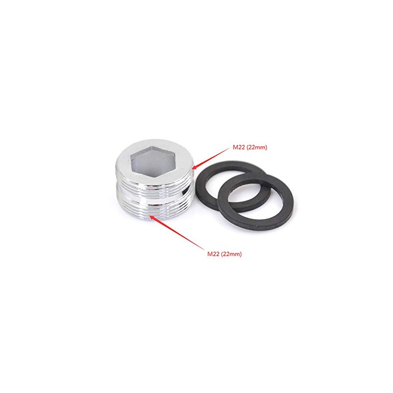 2pcs Metal Faucet Adaptor, HATOOLHA® Tap Aerator Connector Brass Thread