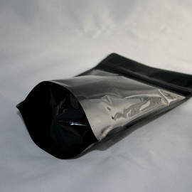 USPak8482;Stand up Pouch 7"x11.5"x4"G Heavy Duty Metallized Black with Zip Lock Closure - Top Notch Food Storage Packaging Bag, 5 mil, 16 oz (50 Pcs)