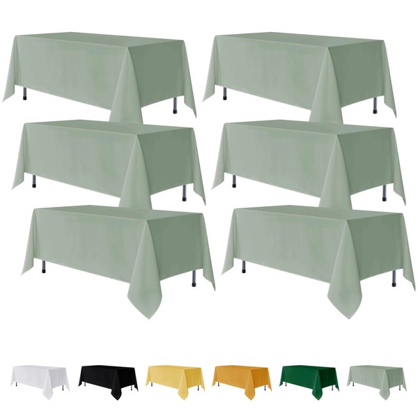 Fitable Fitable 6 Pack Sage Green Rectangle Table Clothes -
