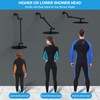 Lordear shower Head Extension Arm Black 11 Inch Wall Mounted