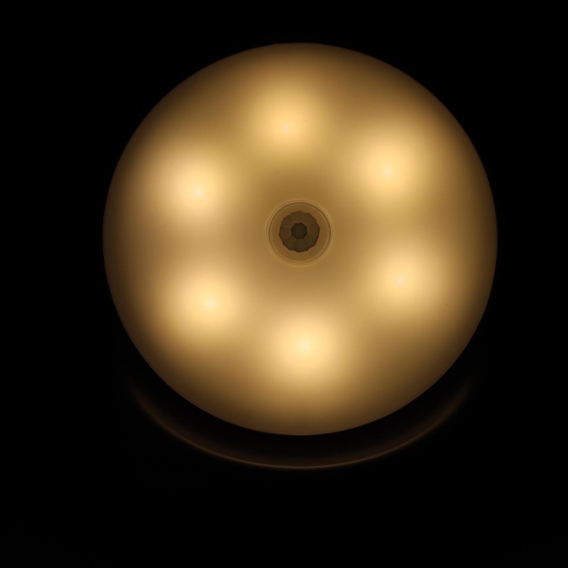 LED Motion Sensor Night Light ABS 360 Degree Rotating Rechargeable