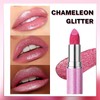 Prreal Sparkling Lipstick Moisturising,Glitter Lipstick Long-Lasting Waterproof,Metallic Not Stick Cup