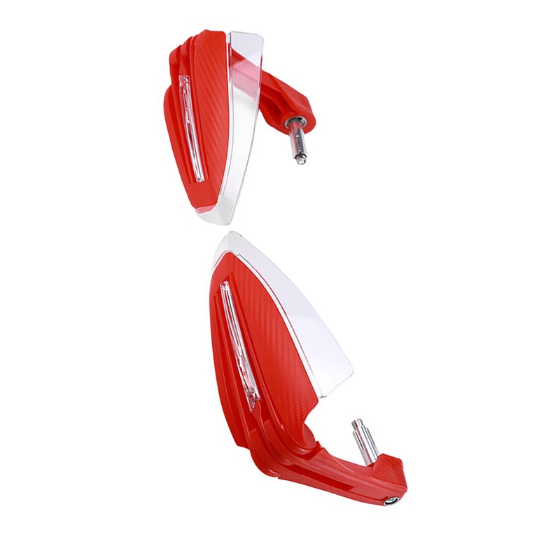 2Pcs Universal Motorcycle Handguard Windproof Handle Protector with DRL and