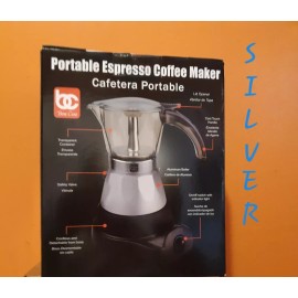 Bene Casa ELECTRIC CUBAN ESPRE COFFEE MAKER.CAFETERA ELÉCTRICA CUBANA.(1-3 tazas).(Silver